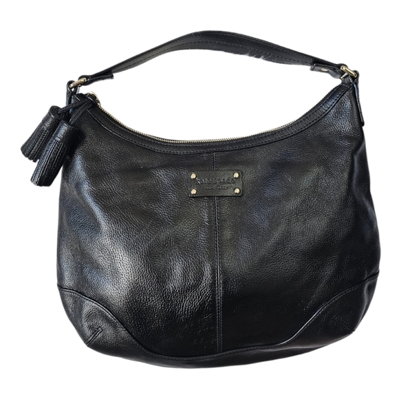 Kate Spade black Stratford Lori pebbled leather hobo